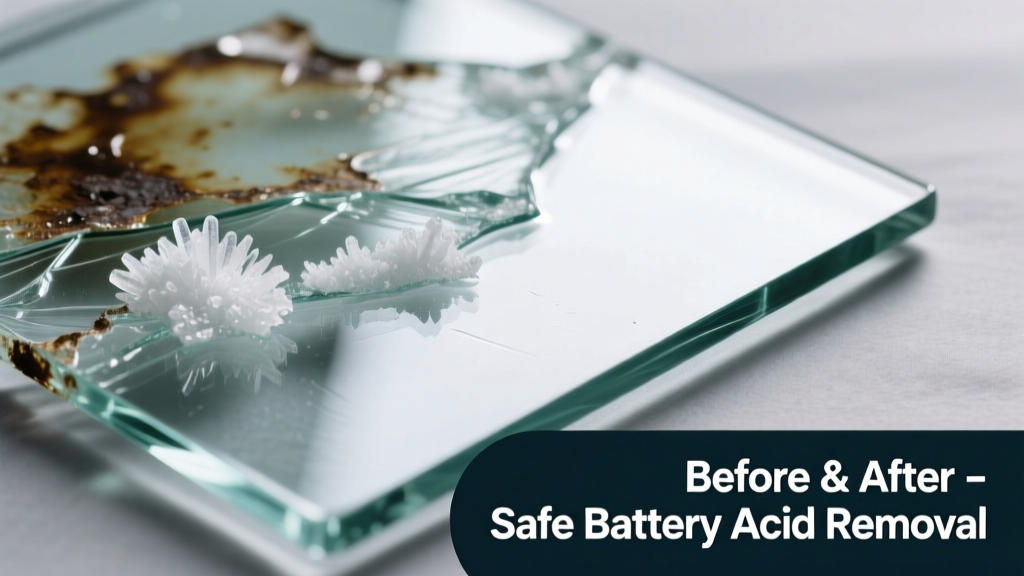 How to Remove Battery Acid from Glass Safely