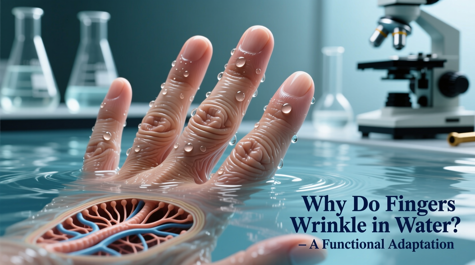 why do my fingers wrinkle in water and is it actually useful