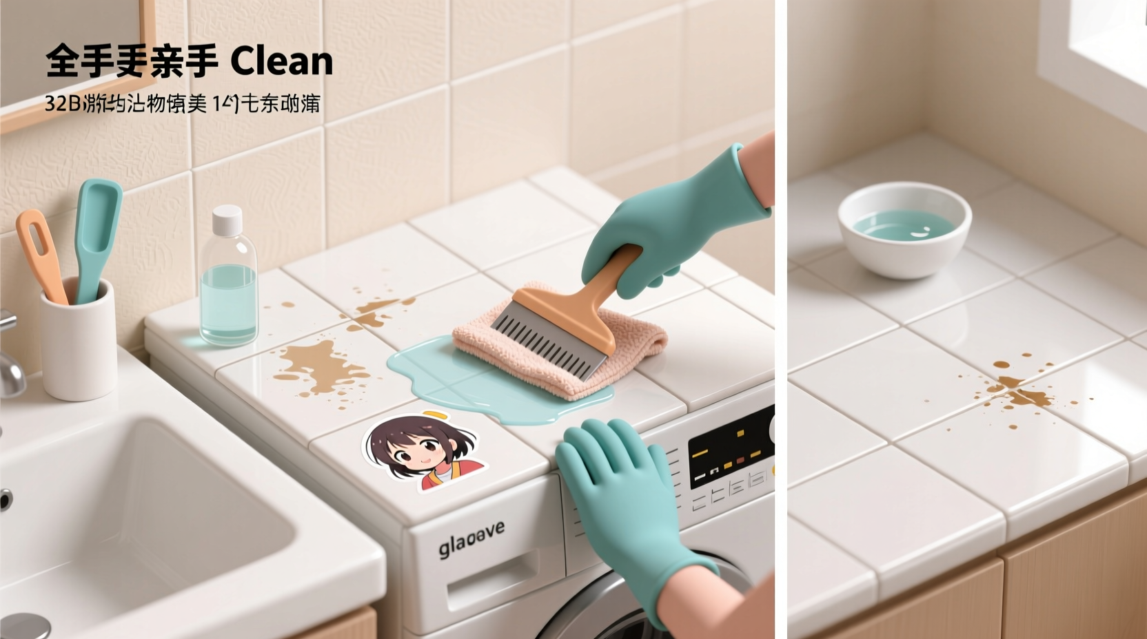 how to remove vinyl anime decals from tiles safely