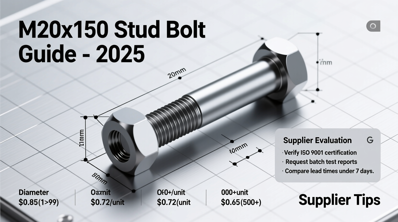 best stud bolt m20x150