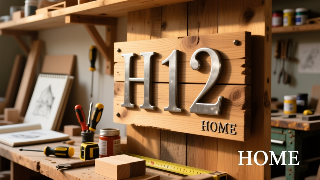 DIY House Number Display: Wood or Metal Mount