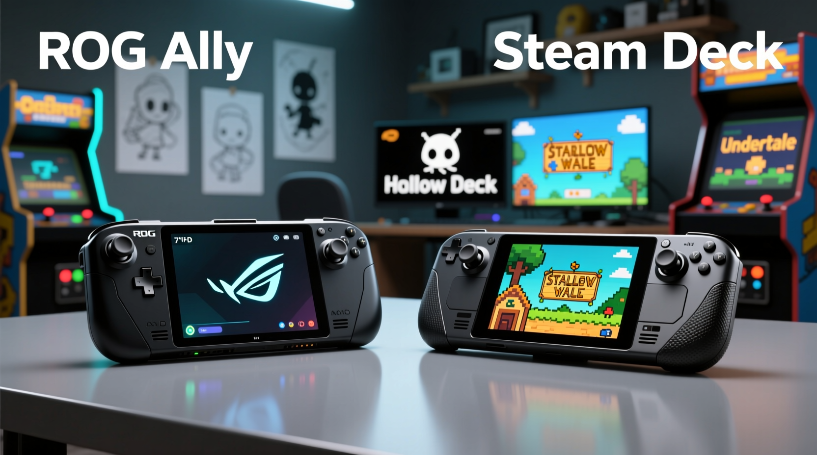 rog ally vs steam deck which handheld pc is better for indie games