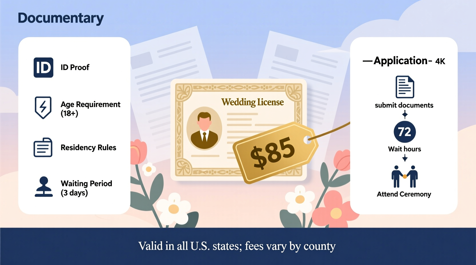 how much is a wedding license