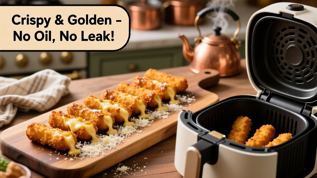 Air Fryer Mozzarella Sticks: Crispy, Golden & Leak-Proof