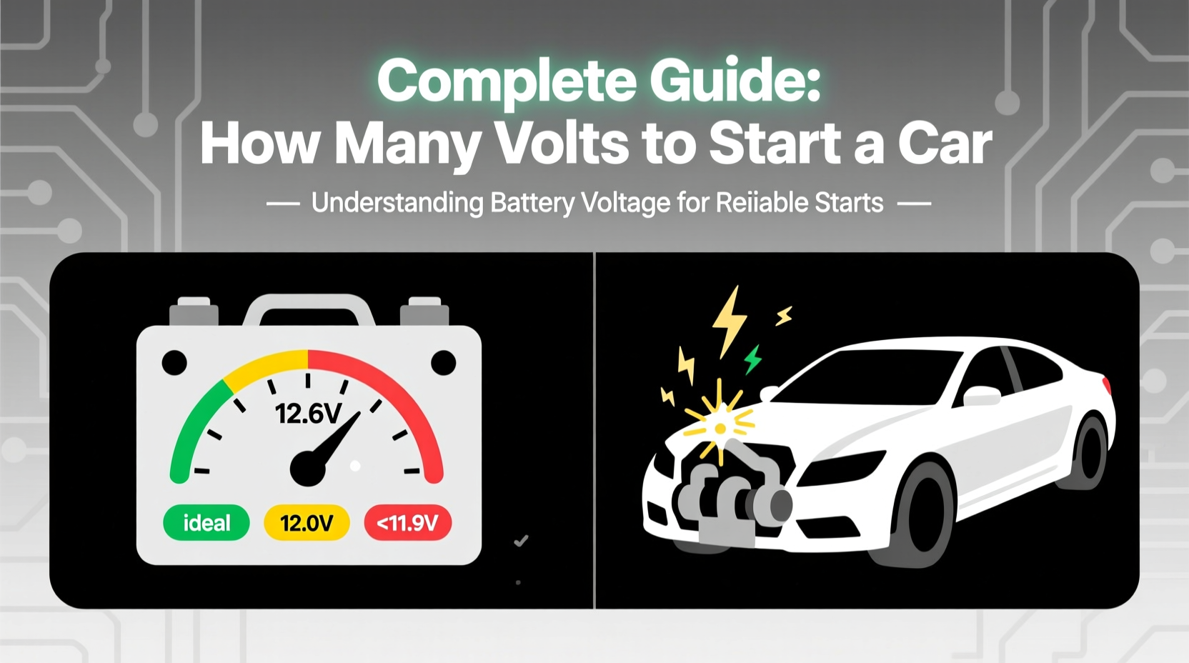 how many volts to start a car