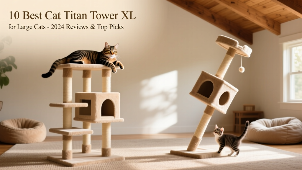 Side-by-side comparison showing proper platform spacing and wide base of a FurPetVo Titan Tower XL next to a wobbling budget model