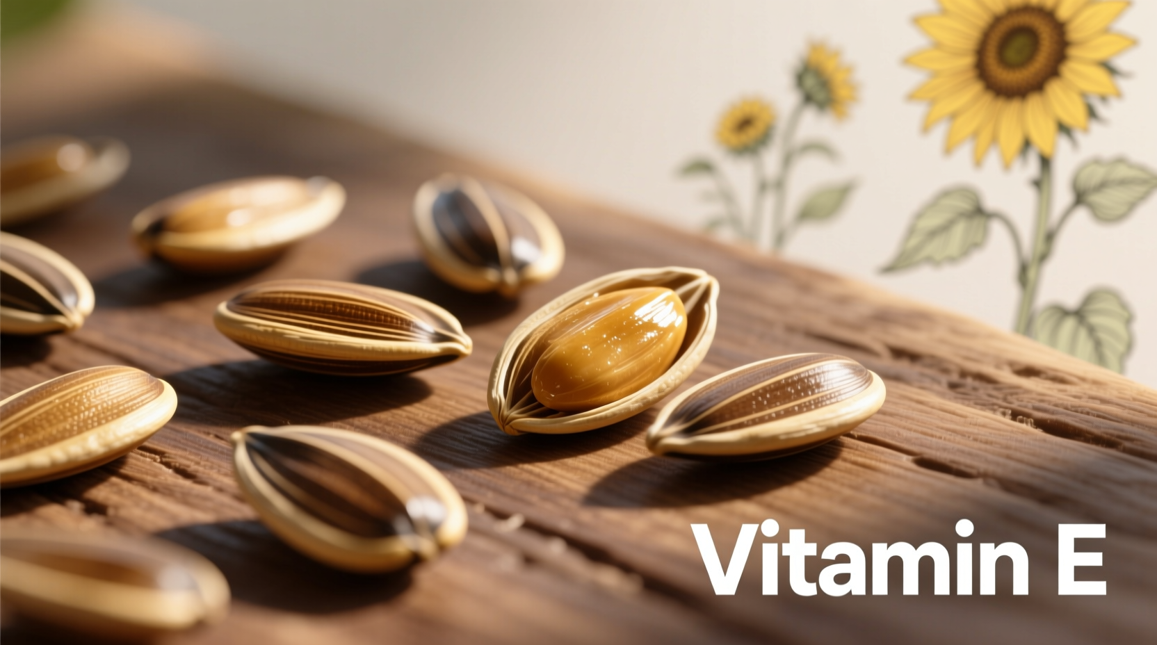 Vitamin E in Sunflower Seeds: 76% Daily Value Per Serving