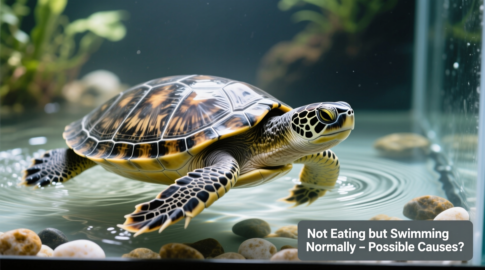 why is my turtle not eating but swimming normally