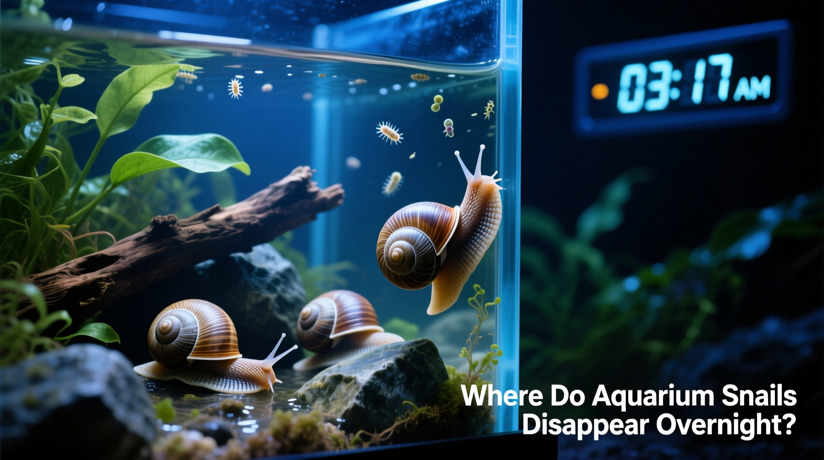why do aquarium snails disappear overnight where do they go