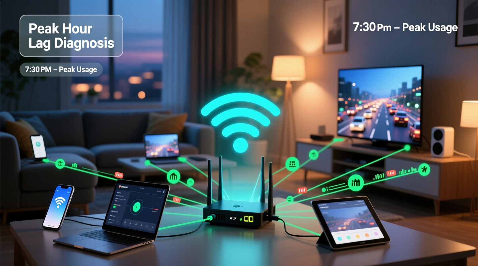 why is my wifi slower in the evening troubleshooting peak hour lag