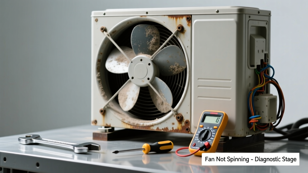 Heat Pump Outdoor Fan Not Spinning & Making Noise