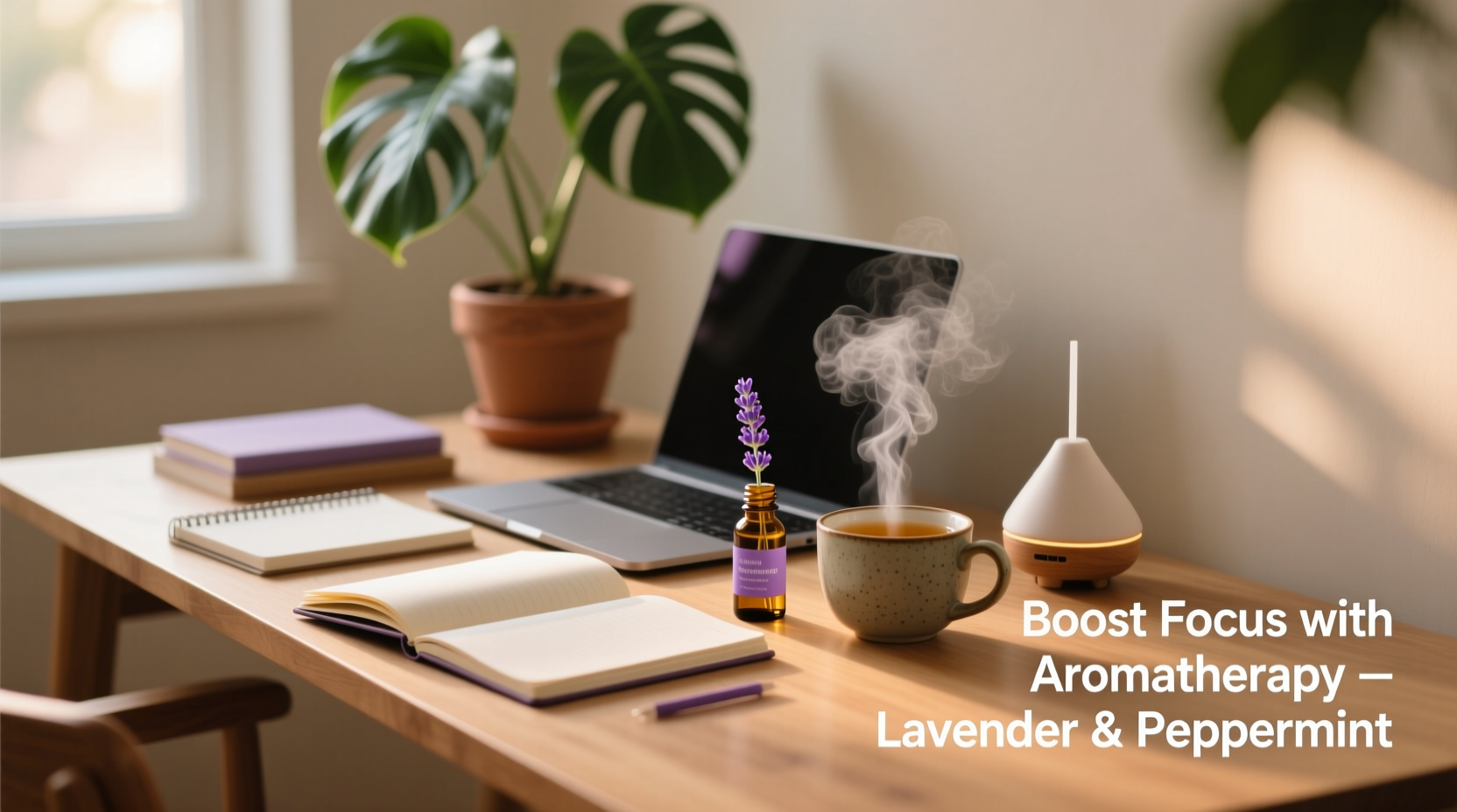 how to use aromatherapy to boost focus while studying or working