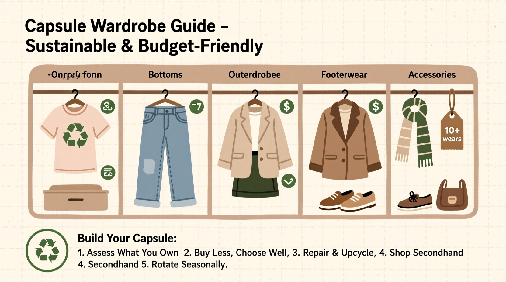 How To Create A Capsule Wardrobe On A Budget Sustainable Fashion