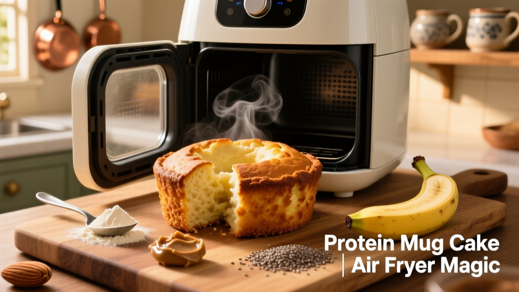 Protein Mug Cake in Air Fryer: Crispy Outside, Fluffy Inside