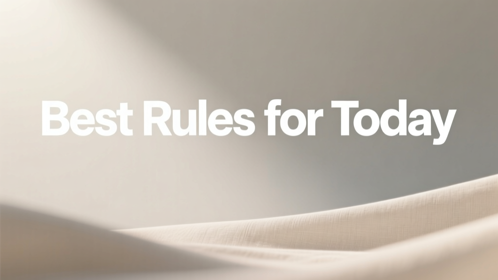 Best Rules for Modern Life: Evidence-Based