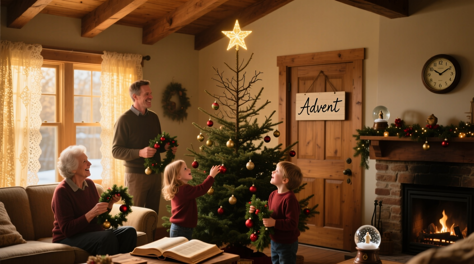 why do some families delay putting up decorations until advent begins