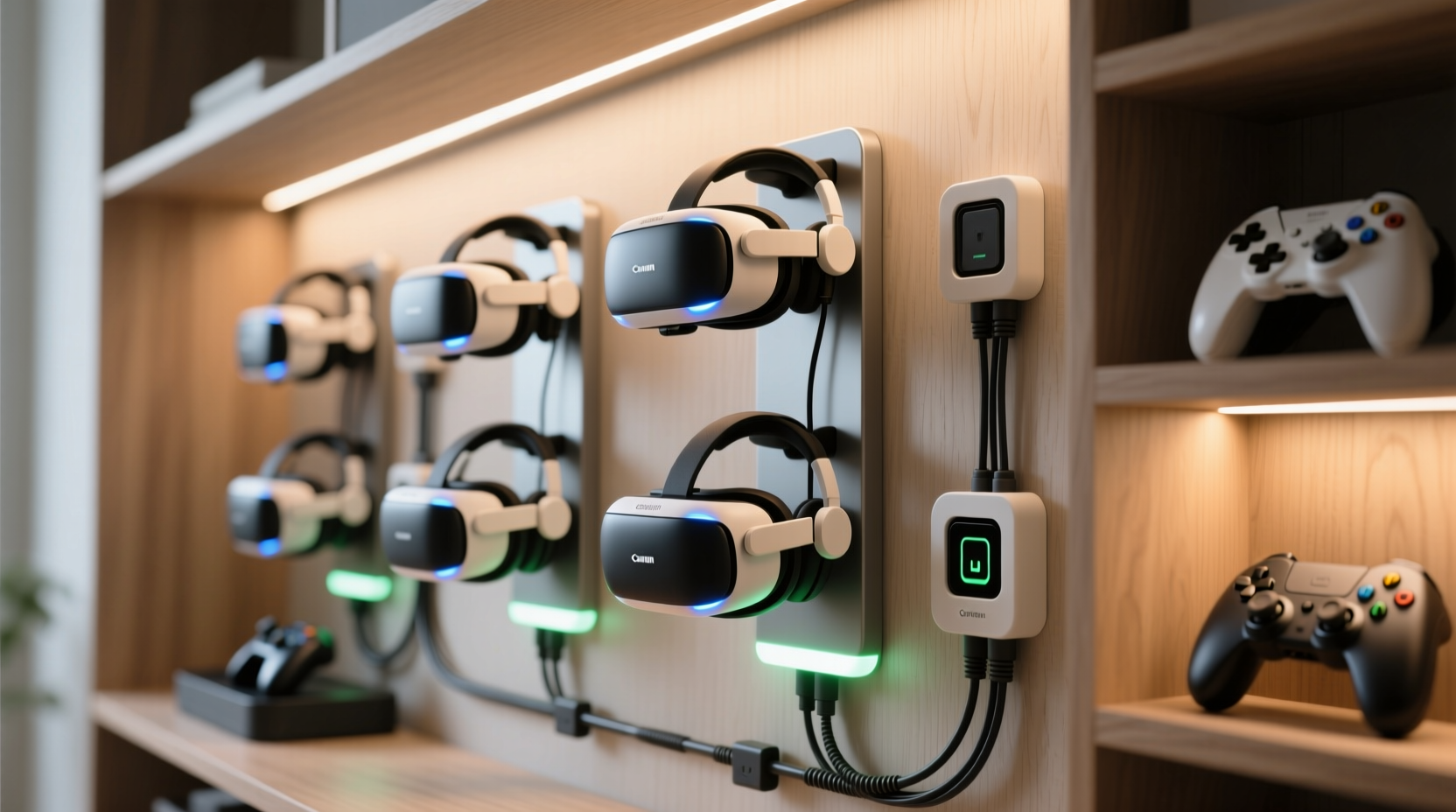 vr closet organization smart headset controller storage