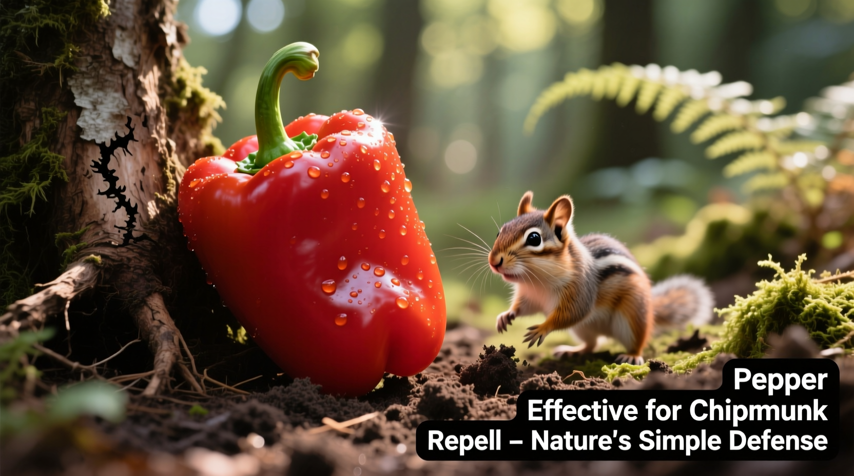 Eichhörnchen im Garten mit sichtbaren Schäden an Pflanzen