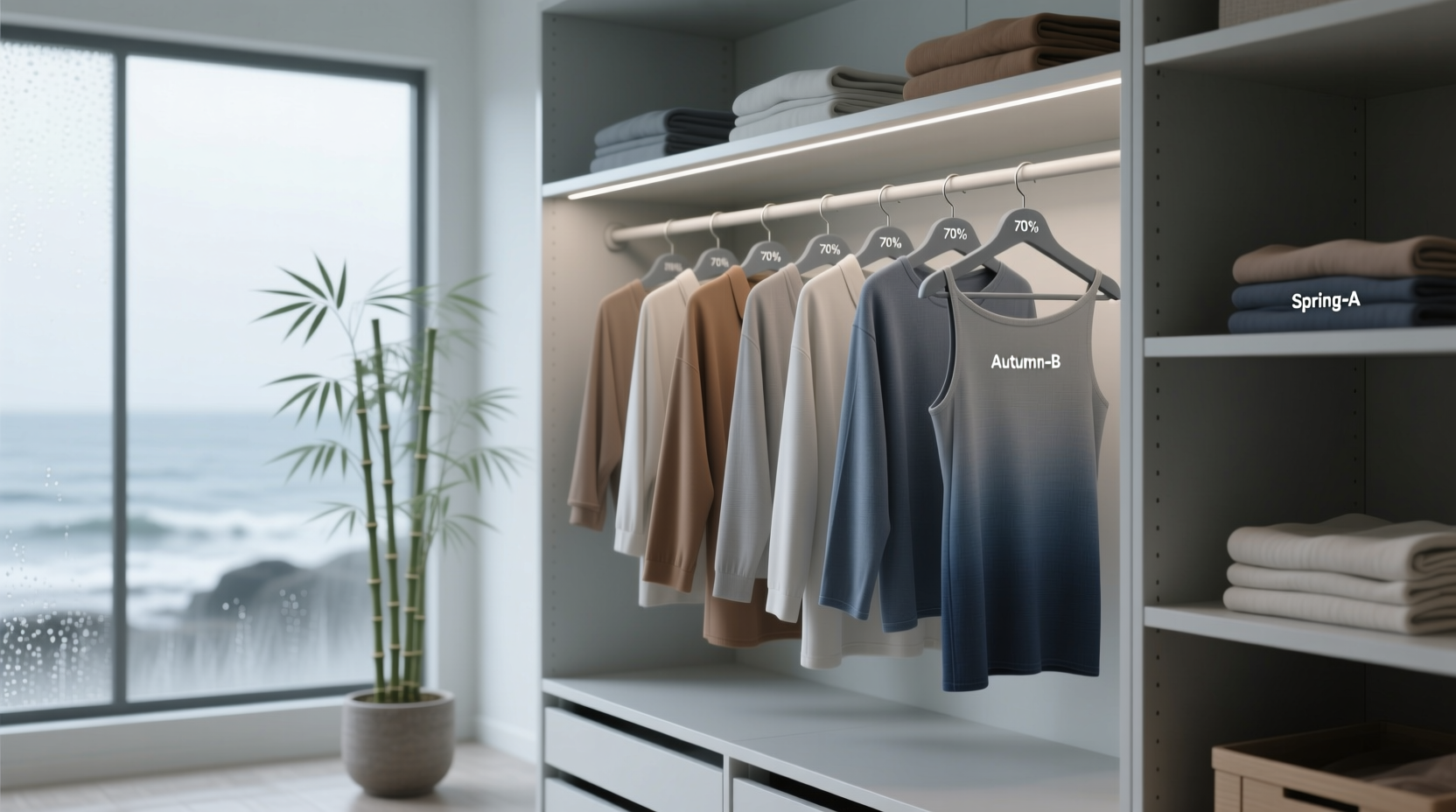 closet organization for rainy climates capsule wardrobe