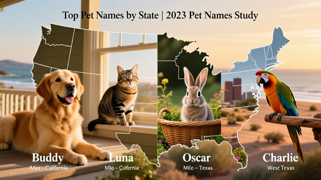 Most popular pet names by US state | 2023 pet names study