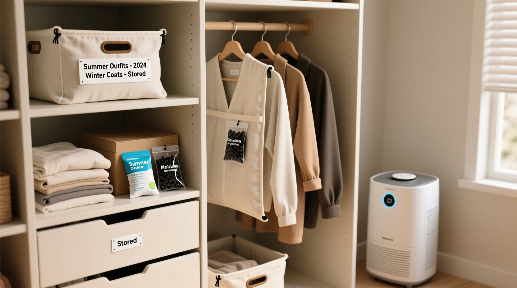 how to store seasonal clothes in humid climates without mildew or odors