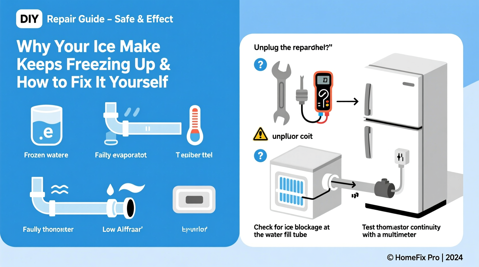 why does my ice maker keep freezing up and how to fix it yourself