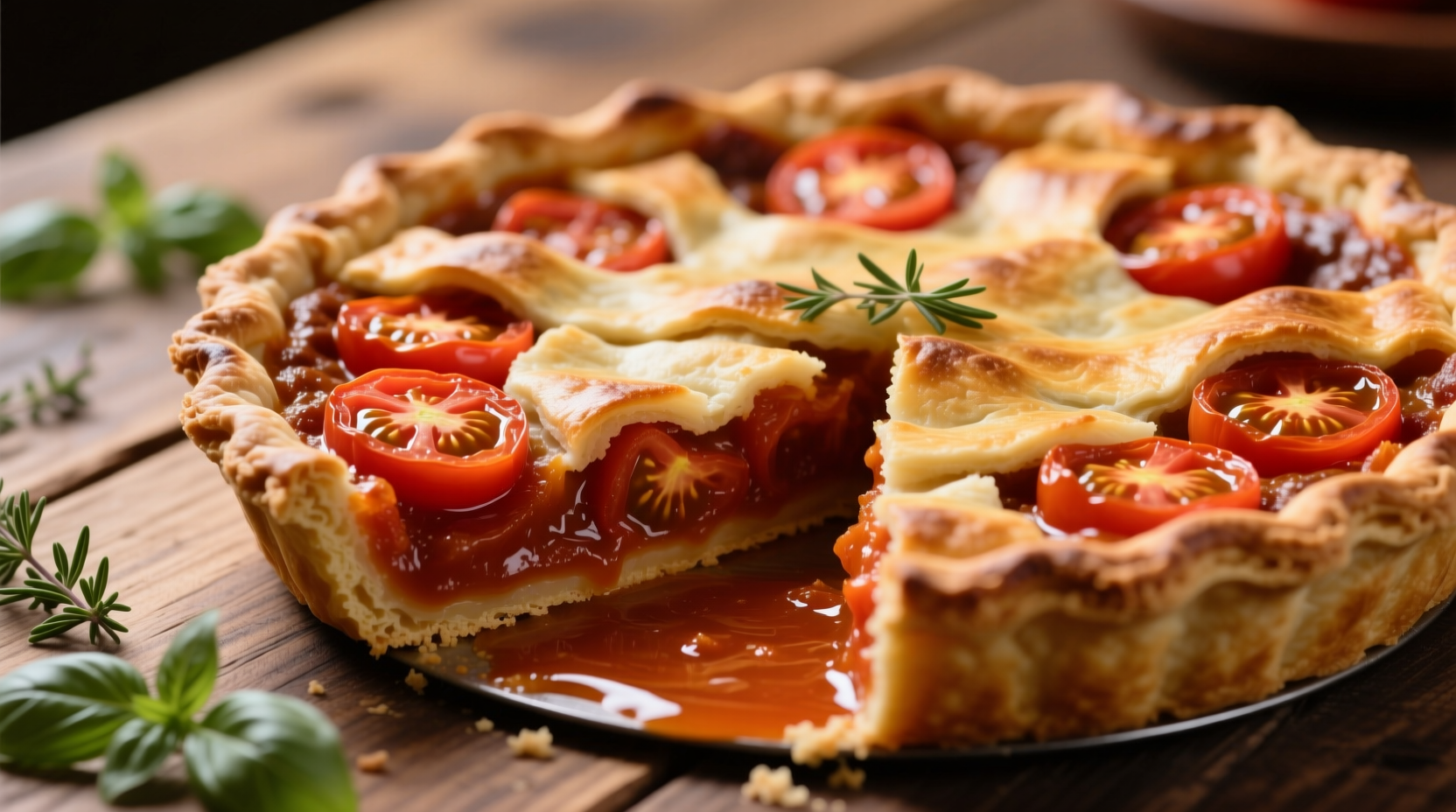 tomato slab pie