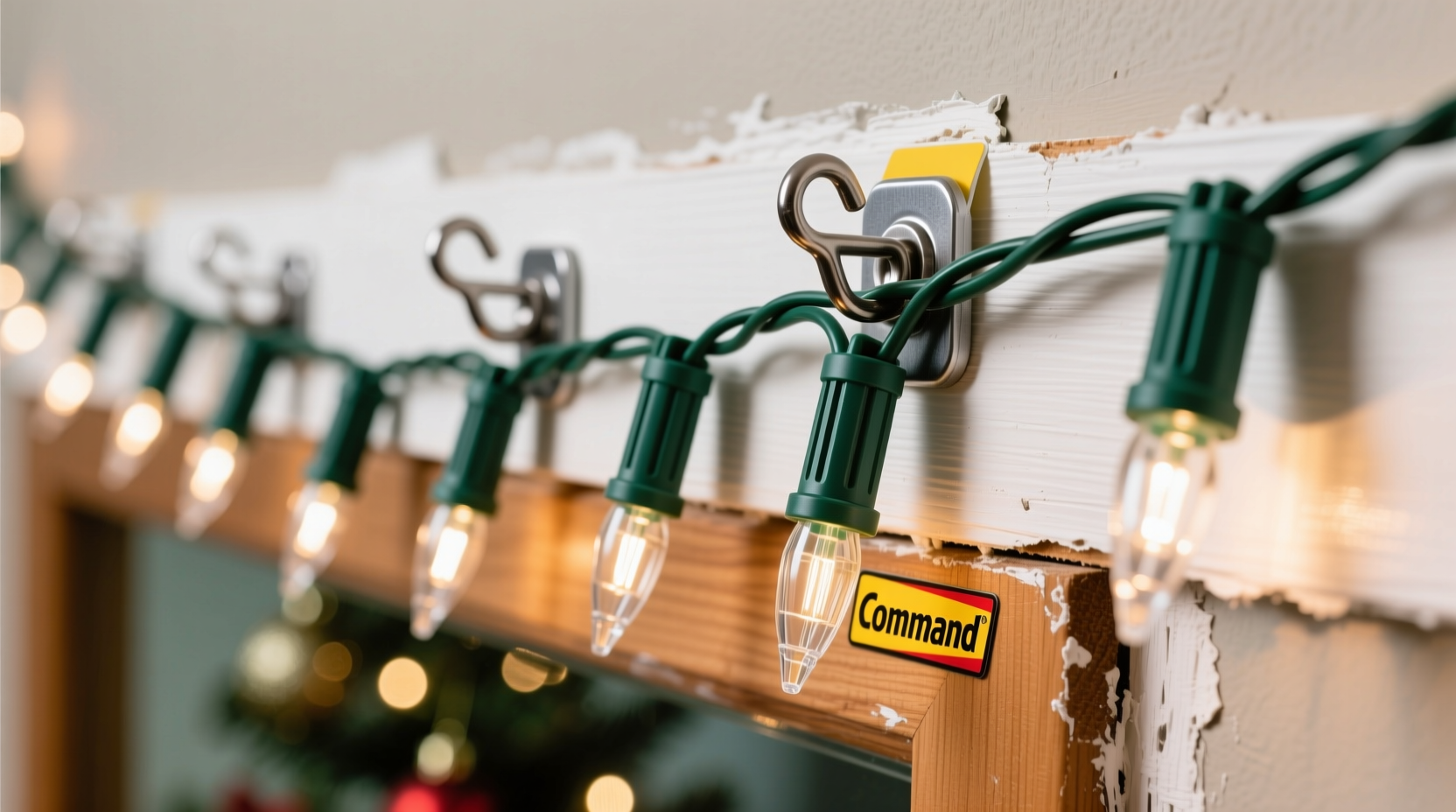 can you use command hooks for heavy christmas light strands without peeling paint
