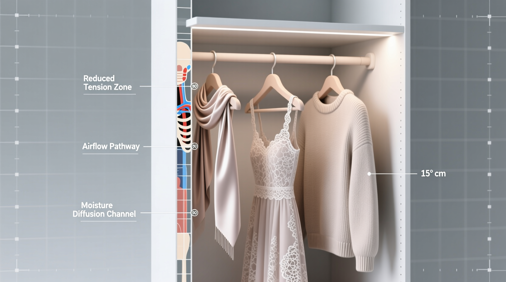 silk dresses next to wool sweaters safe