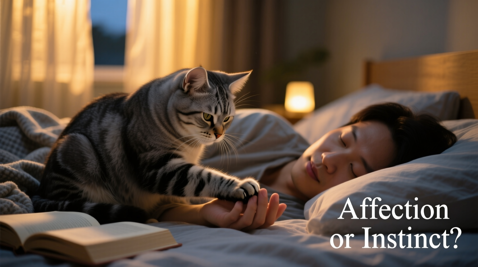 why does my cat knead me before sleeping affection or instinct