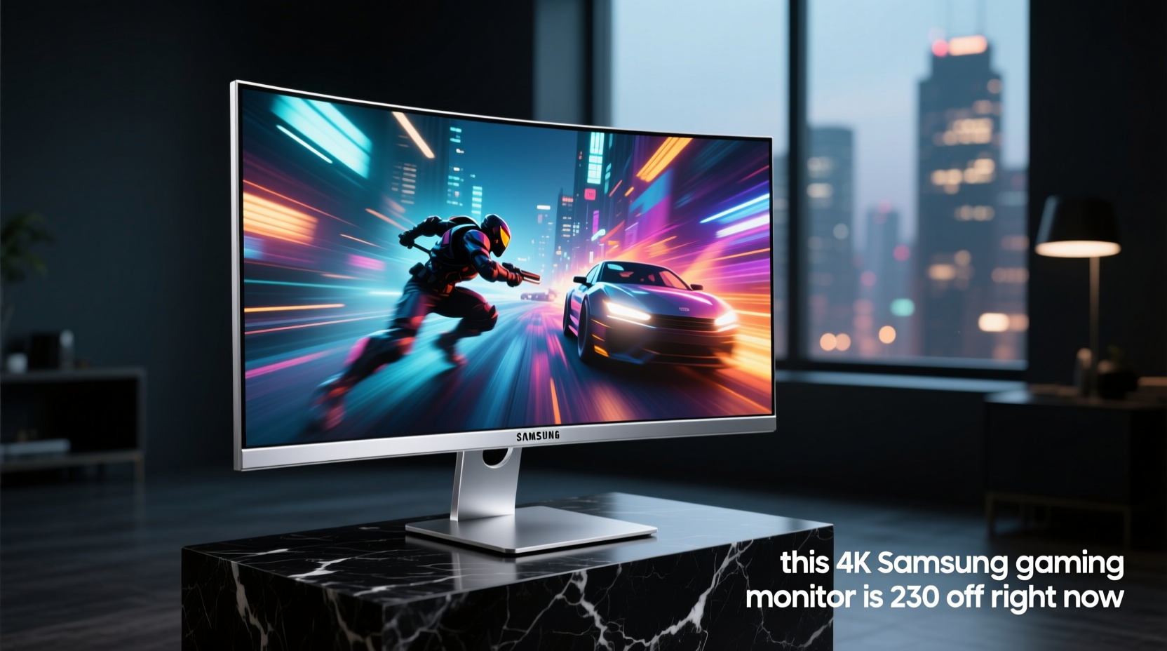 this 4k samsung gaming monitor is 230 off right now