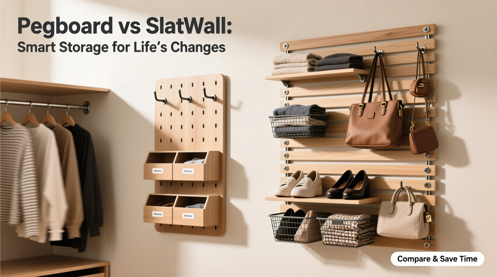 pegboard vs slatwall best adaptable closet system