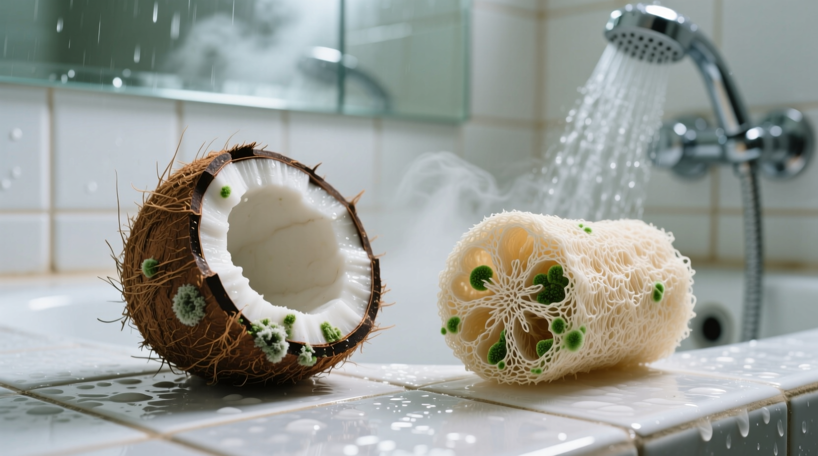 coconut coir vs loofah mold resistance in humid bathrooms