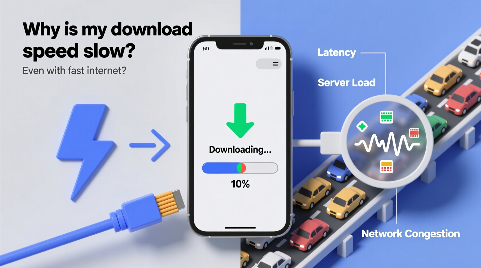 why does my app download speed suck even with fast internet