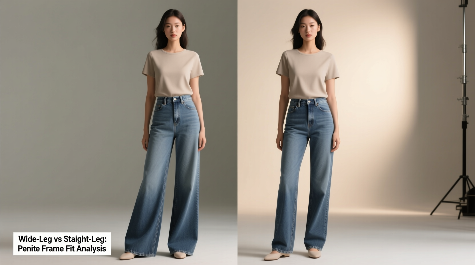 wide leg jeans vs straight cut for petite frames which is more flattering