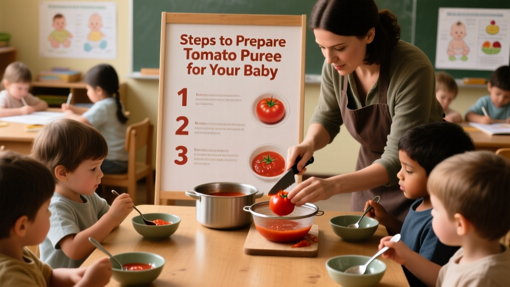 Safe, Nutritious Tomato Puree for Babies: Evidence-Based Preparation Steps and Developmental Insights