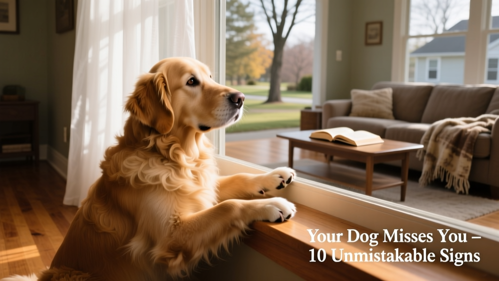 A dog gazing out a sunlit window, paws resting on the sill