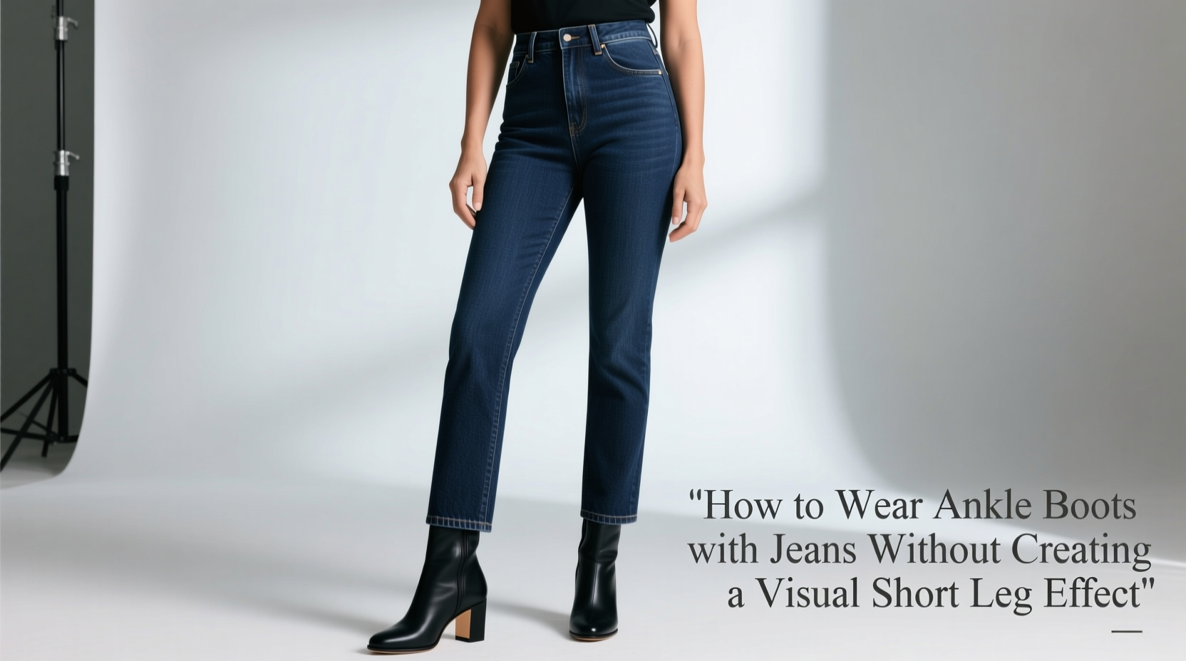 how to wear ankle boots with jeans without creating a visual short leg effect