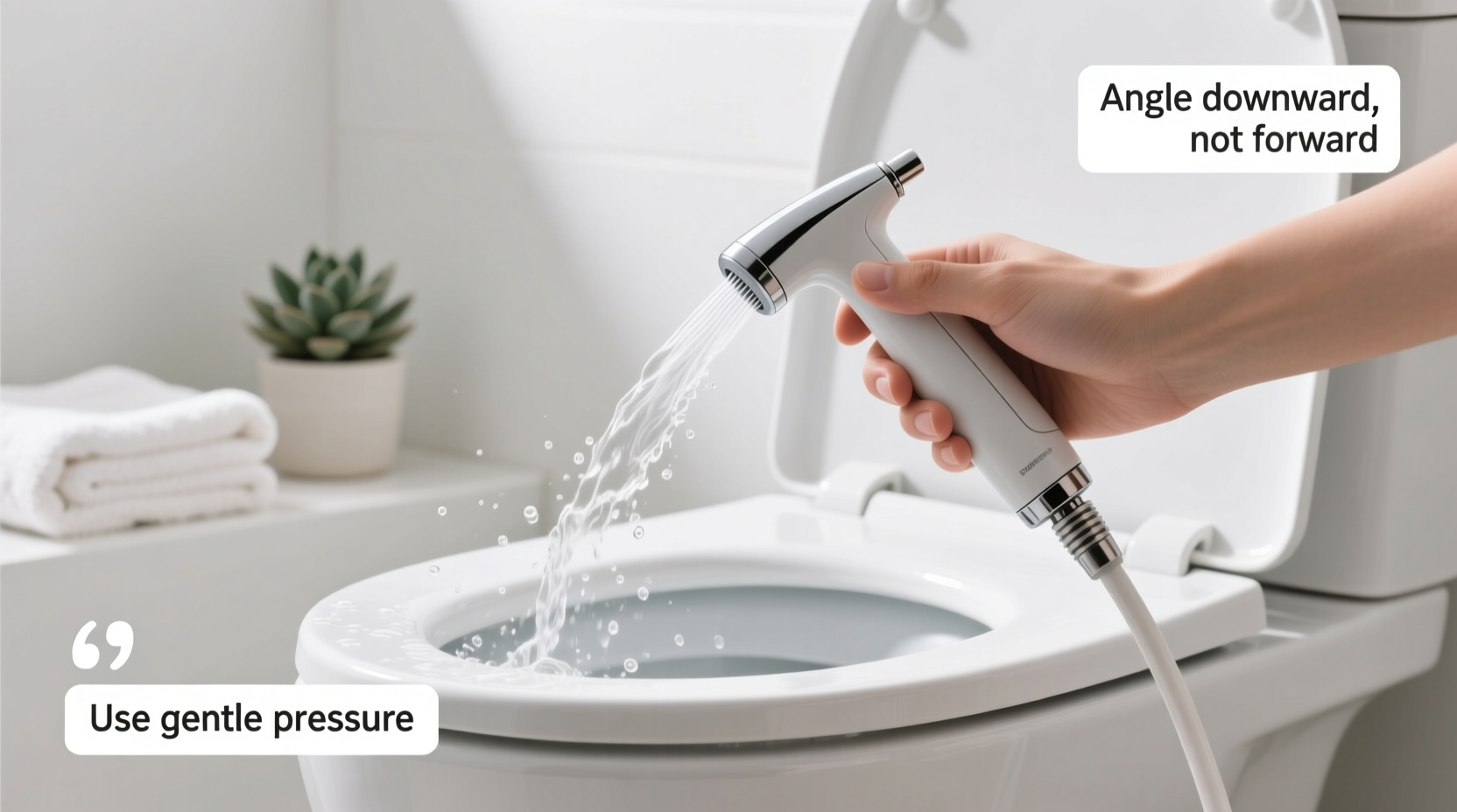 how to use a bidet spray without making a mess for beginners