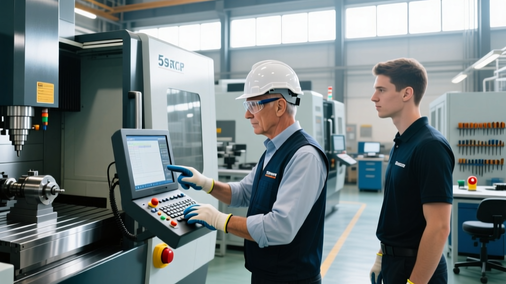 Operator Training for a 5 Axis CNC Machining Center Factory