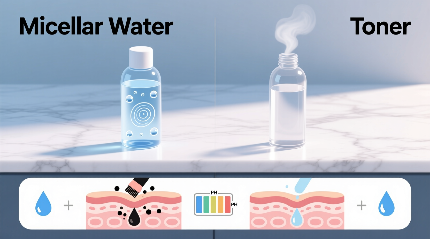 micellar water vs toner what is the difference in skincare routine