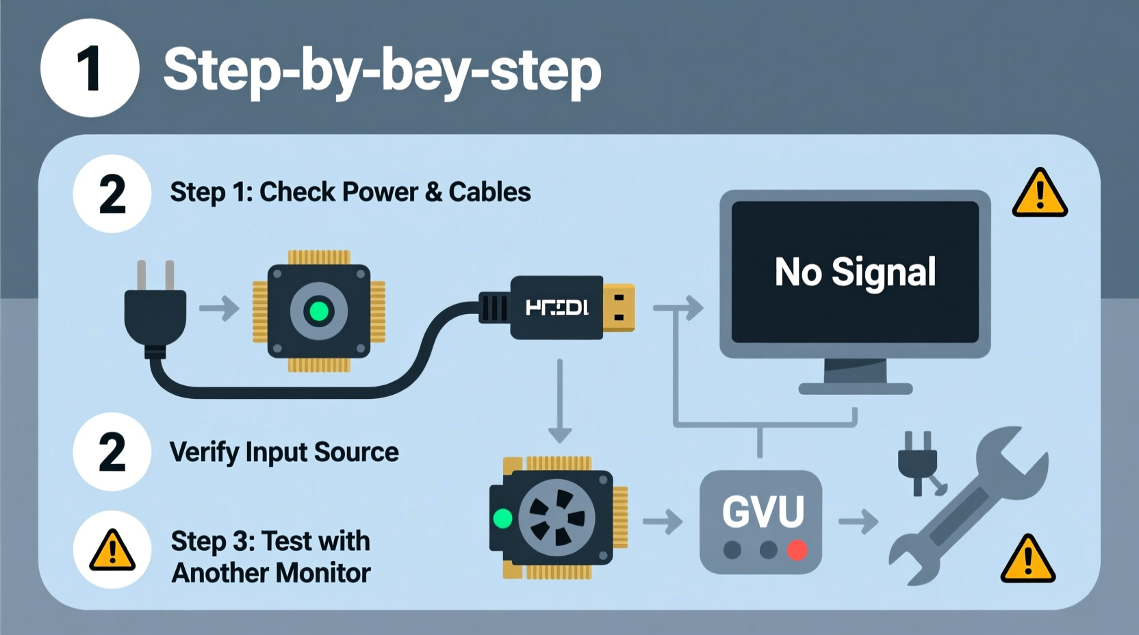 why does my monitor say no signal when pc is on troubleshooting guide