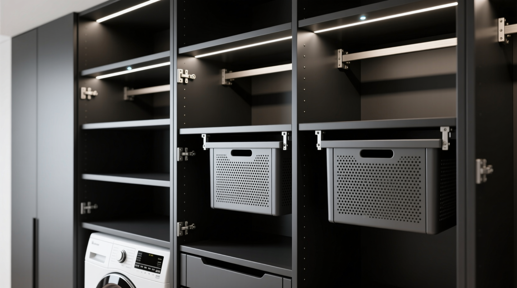 closet organization tips hide baskets without blocking rods