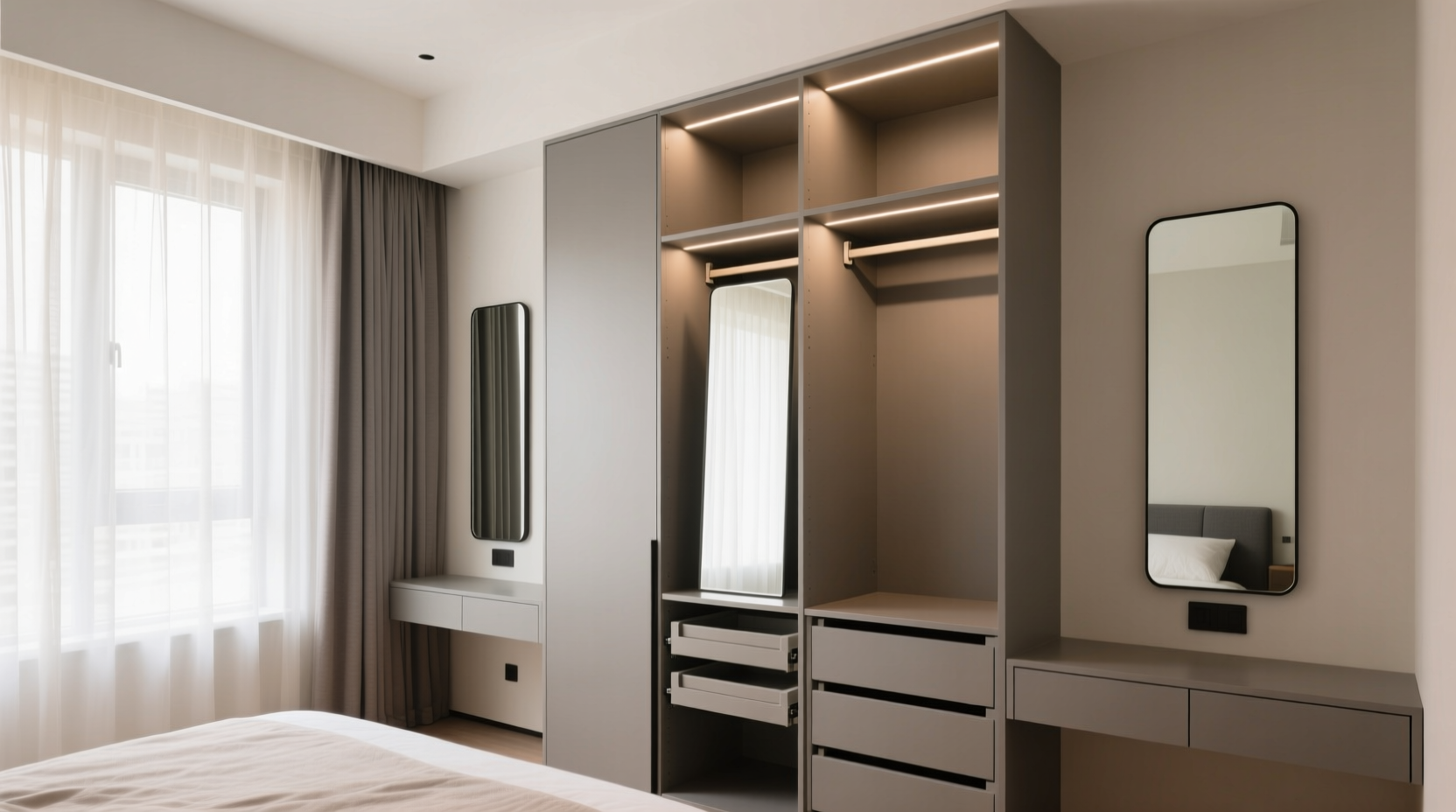 mirrored closet door worth it with three mirrors