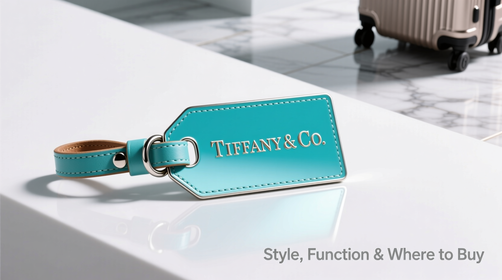 tiffany blue luggage tag