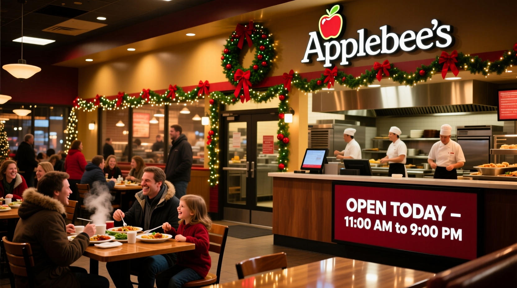 is applebees open on christmas day