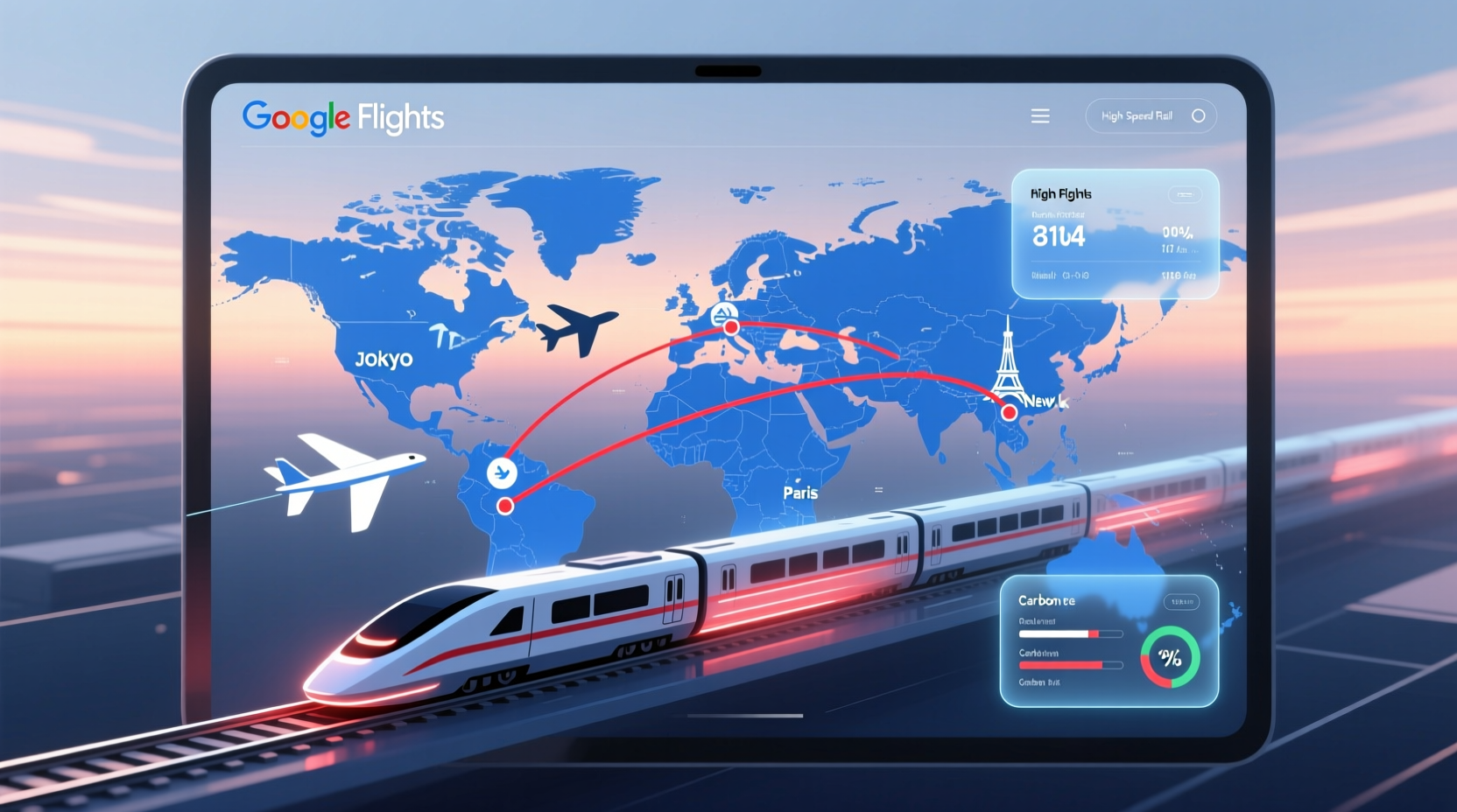 what if google flights displayed train journeys too