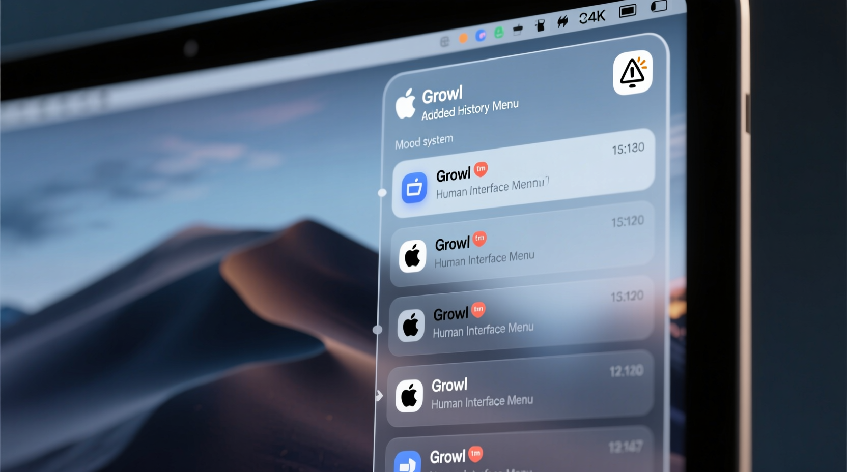 growl for mac adds a history menu for viewing past noti