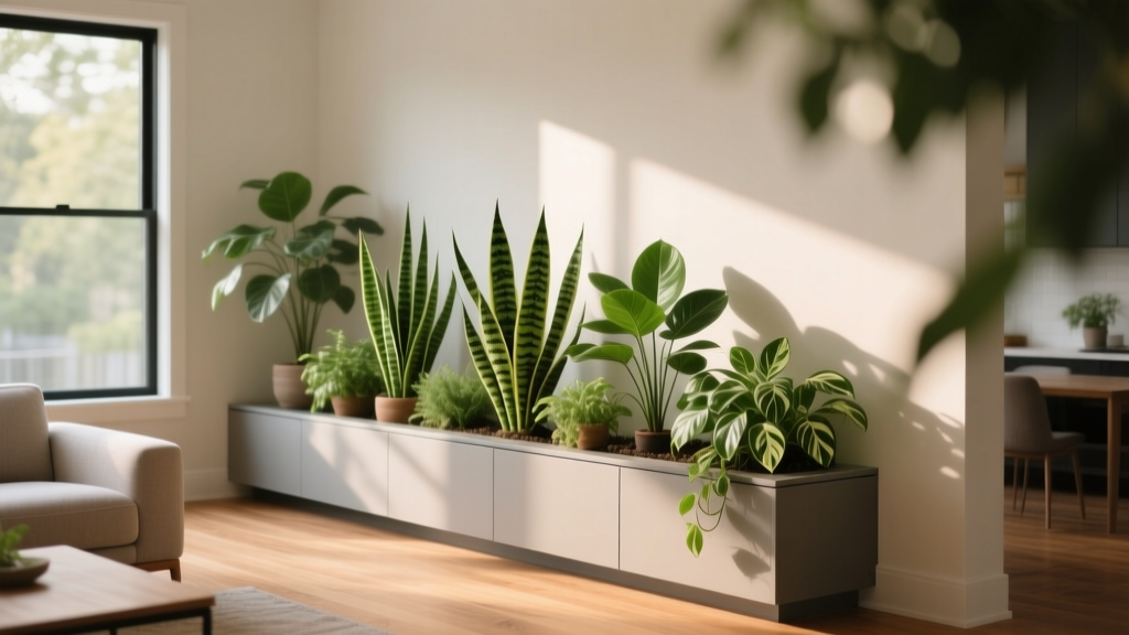 Low-Maintenance Indoor Built-In Planter Solutions