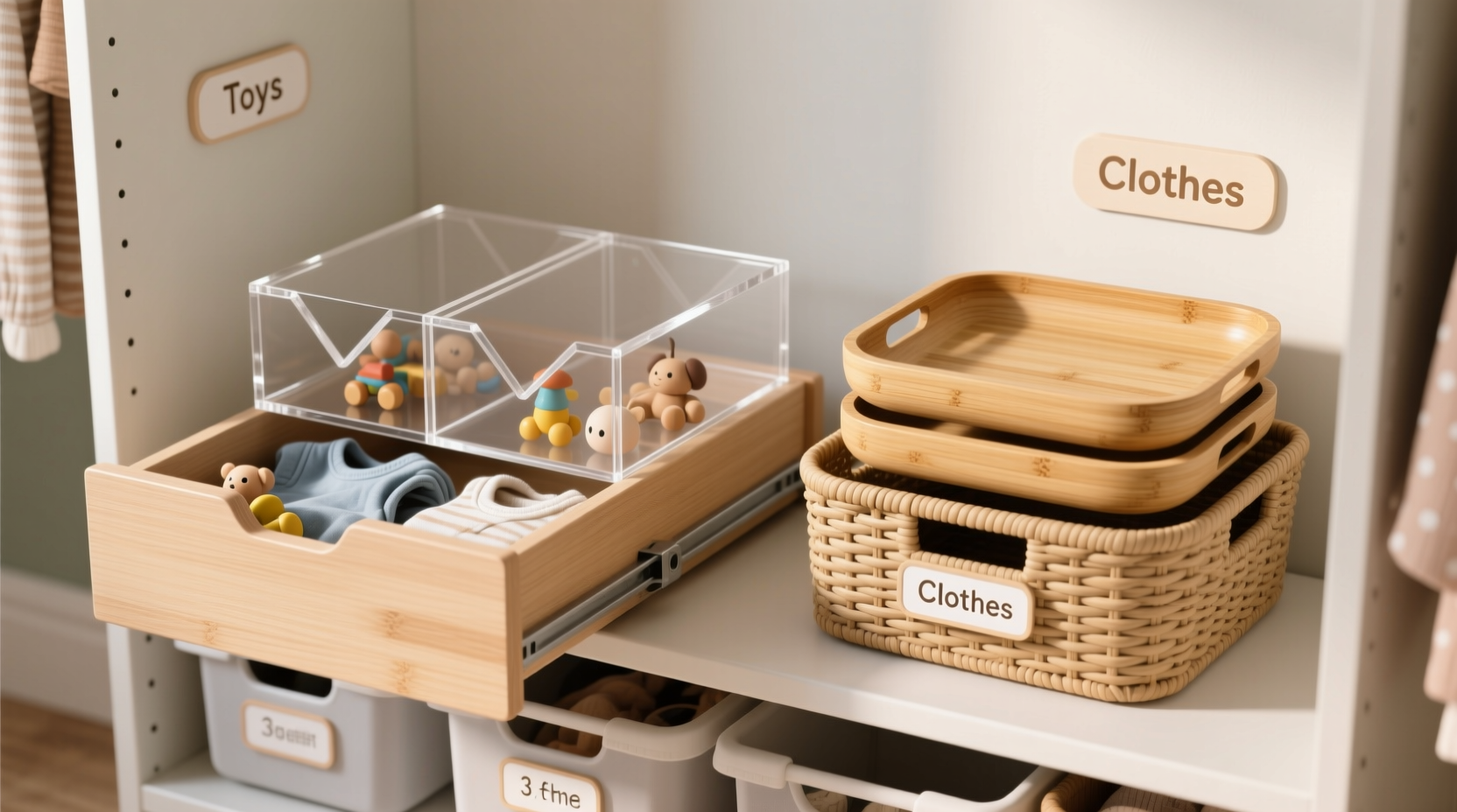 closet organization tips acrylic vs bamboo for toddlers